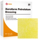 Carbou Medical Xeroform Petrolatum Dressing 2 "x2", 25 Individuaalne pakend, Non-Adherent Gauze Pads, Soft Fine Mesh Gauze Patch haavahoolduseks, põletused, retseratsioonid, Naha pooked ja kirurgilised sisselõiked