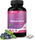 Puhas resveratrool 500mg - antioksüdant, tervislik vananemine ja südame tervise toetamine