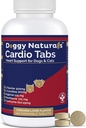 Cardio Tabs Heart Support Supplement for Dogs - Aids Cardio Support and Cardio Strength Supplement for Dog, L-Taurine, L-karnitiin, Hawthorn, L Arginine, Koensüüm Q10 - Valmistatud USA-s - 120 tabletti