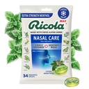 Ricola Max Cool Menthol Nasal Care Suur kott | Köha supressant tilgad | Dual Action Vedelik Center | Rahustav Pikaajaline leevendus - 34 loend (pakk 1)