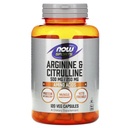 Nüüd toidud Arginine 500mg koos tsitrulliin 250 mg-120 kapslitega