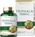 Carlyle Triphala kapslid 1500mg | 180 Count | Taimne täiendus | Mitte-GMO ja Gluteenivaba
