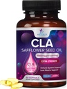CLA täiendus, konjugeeritud linoolhape 1560mg - ekstra tugevusega CLA toidulisandid - tugikeha koostis, lahja lihastoon ja energia - safloori kapslid, Gluteenivaba, mitte-GMO - 60 Softgels