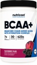 Nutricost BCAA Active koos Glutamie, Citrullie ja kookospähkli hüdratatsioonipulber (BlackBerry Plum) 30 Servings - Hargnenud ahelaga aminohapped hüdratatsioonikompleksiga - Gluteenivaba, mitte-GMO