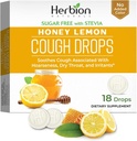 HERBION Naturals Köha tilgad, suhkruvaba koos steviaga, toidulisand, soojendusköha, täiskasvanutele ja üle 6-aastastele lastele, 25 tilka iga (18 loend (pakk 1), Honey Sidrun)