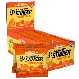 Honey Stinger Organic Orange Blossom Energy Chew, Gluten Free & Caffeine Free, treeninguks, jooksmiseks ja jõudluseks, Sport Nutrition for Home & Gym, Pre ja Mid Workout, 12 Pack, 21,6 Ounce