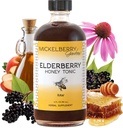 Mickelberry Gardens Elderberry Honey Tonic, Sambucus Syrup, Black Elderberry - täiskasvanute ja laste immuuntoetus (4 Ounces)