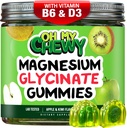 Center-Filled Magneesium Glycinate Gummies 400MG - suur imendumine lastele, teismelistele ja täiskasvanutele - täiendus magada, rahulik ja lihaste lõõgastumiseks B6 & D3 - Gluteenivaba ja vegan sõbralik - 60 Count