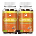 (2 Pack) Black Seed Oil Sea Sammal Gummies Ashwagandha, Burdock Root, Linden Honey, Elderberry, Kurkum, Vitamiin C, D3 & Tsink - toetab immuunsust, liigesed, seedimine, juuksed ja nahk, Vegan Gummies 120