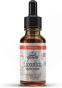 Lagritsatinktuur, orgaaniline lagritsaekstrakt (Glycyrrhiza Glabra) Kuivatatud juur, taimsed lisandid, mitte-GMO külmpressitud orgaanilistes köögiviljades glütseriin 4 oz, 670 mg