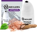 Nevlers Valge Himaalaja soola inhalaator kopsudele ja ninale 6 Oz jämeda roosa Himaalaja meresoolaga | Kaasaskantav Keraamiline Himaalaja roosa soola inhalaator | Looduslik homöopaatiline leevendus