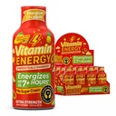 Vitamiinenergia Immuunsus + ekstra tugevus Energia Shot Mango 12 Pack, 260mg looduslik kofeiin, B-vitamiinid, tsitikoliin, roheline tee, immuunsuse ja fookuse toetus, null suhkur, gluteenivaba 1,93 fl oz
