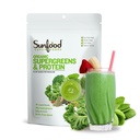 Päikesetoit Orgaaniline Supergreens & Valk - Rohelised Superfood Pulber, Orgaaniline Valk Pulber, Taimne Vegan Valk, Super Rohelised Soolestiku Tervis w / Chlorella & Spirulina, 23 g Protein Per Serving - 8 oz