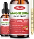 (2 Pack) Magneesiumglütsinaat 500mg lisand, magneesiumglütsinaat Vedelad tilgad magneesiummalaat, tauraat, tsitraat ja kaltsiumtsink, magneesiumi lisand une ja stressi leevendamiseks - maasikas