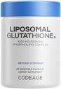 Kodee Liposomaalne Glutatioon 1000 mg täiendus , kõrge potentsiga vähendatud L- glutatioon - liposomaalne manustamine - fosfolipiidid - mitte-GMO, gluteenivaba - 60 kapslit