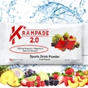 Krampade 2.0 2K: 50 mg Magneesium + 2000 mg Kaaliumkramp Relief Elektrolüüt Joogipulber: kiirem taastumine, aeglasem väsimus, optimeeritud hüdratsioon | 20 ühekordselt kasutatavat paketti (Fruit Punch)
