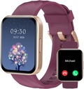 RUIMEN Smart Watches for Women Men (Vastav / Tee kõned) ühildub iPhone / Android telefonid, 1.85" HD ekraani Fitness Tracker Heart Rate Monitor 100 + Sport Tracker Watch veekindel (Purple)