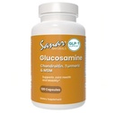 Sanar Naturals Glükosamiin Kondroitiin MSM kurkum - ühine tugi toidulisand põlvedele, seljale, kätele ja kehale - mitte-GMO, gluteenivaba, 120 kapslit