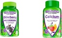 Vitafusion Elderberry Gummy Vitamiinid 90ct ja Kaltsium Kummi Vitamiinid 100ct Luu Hammaste Immuunsüsteemi Toetus