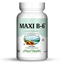 Maxi Health B-6 - Vitamiin B6-100 mg kardiovaskulaarne tervis - 100 tabletti - Kosher (100 loend, pakend 2)