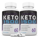 Põhjendatud Laboratories (2 Pack Advanced Keto 1500 Keto Pills 1275MG Uus ja täiustatud valem Sisaldab Õunasiidrit Äädikat Ekstra Neitsi Oliiviõli Pulber Roheline Teeleht 120 Kapslit