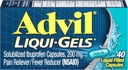 Advil Liqui-Gels Valu leevendaja ja palaviku vähendaja, valuvaigistid täiskasvanutele ibuprofeeniga 200mg peavalu, seljavalu, menstruaalvalu ja liigesevalu leevendamiseks - 40 vedelat täidetud kapslit