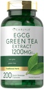 Carlyle EGCG Green Tea Extract Supplement | 1200mg | 200 kapslit | Non-GMO ja Gluteenivaba