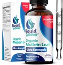 Mullein tilgad kopsudele, 2 Fl. Oz, Mullein Leaf Ekstrakt kopsudele maasikamaitse, Mullien Lung Detox ja puhastamine, Mullen Tinktuur Tugi tervislikule hingamisele