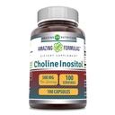 Hämmastav valem Koliin & Inositool 500 Mg Täiendus | Kapslid | Mitte-GMO | Gluteenivaba | Valmistatud USAs (1 Pack | 100 Count)