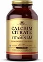 Solgar Kaltsiumtsitraat vitamiin D3-240 tabletid - Non-GMO, Gluteenivaba, Kosher - 60 Servings