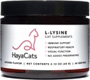 HayaCats L-Lysine Powder kassidele - Immune & Respiratory Support - Vet Formulated Supplement with Chicken Maver - Made in USA - 60 Servings