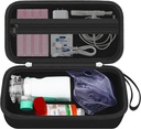 Kaasaskantav nebulisaatorimasin täiskasvanutele ja lastele, astma inhalaator kandekott, Inhaler Spacer ladustamise korpuse korraldaja, pihuarvuti võrgusilma aatommasina hoidja, must (CASE AINULT)