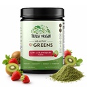 TERRA ORIGIN Tervislikud rohelised Powder Blend | Superfoods, probiootikumid, ensüümid, Spirulina | Immuunsüsteemi ja seedetrakti tervise toetamiseks | Energia ja heaolu suurendamine | 30 Servings (Kiwi Maasikas)