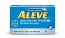 Aleve tabletid Naproxennaatriumiga, 220 mg (NSAID) Valu leevendaja / palaviku vähendaja, 24 loend, sinine