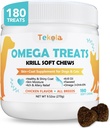 180 närimist Omega 3 koertele ja kassidele - krilliga - naha ja mantli lisand - kuiv ja sügelev naha leevendamine - allergia leevendamine - läikivad mantlid - ei kao - EPA & DHA, vitamiinid ja mineraalid - kana maitse