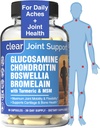 Glucosamine Chondroitin MSM with Turmeric & Boswellia 90 Capsules | 8-in-1 Joint Support Supplement for Flexibility & Mobility | Joint Supplement for Men & Women – Support Back, Knee, Hips & Joints