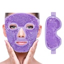 ZNÖCUETÖD Cooling Ice Face Eye Mask for Reduction the Puffiness, Bags Under Eye, Sinus, Redness, Valu Relief, Tumedad Ringid, Migreen, Kuum/Külm Pakk Pehme Plush Backing (Purple(1* Eye Mask+1*Face Mask))