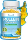 10 in 1 Mullein Gummies kopsudele, Mullein Leaf Extract koos Bromelain, Quercetin, Magnesium - Toetus Kopsupuhastuse Tervislik hingamine, 60 ct