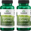 Swanson Bamboo ekstrakt - looduslikud juuksed, nahk ja küüned täiendus - 70% ränidioksiidi sisu, mis toetab kollageeni moodustumist ja luude kasvu - (60 köögiviljakapslit, 300 mg igaüks) (2 pakendit)