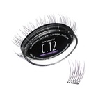 Lashify Curl 12mm Gossameri ripsmepikendused Täitke Ombre Purple, Easy DIY False ripsmed loodusliku välimuse jaoks