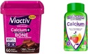 Viactiv Calcium Chews 60 Count & vitafusion Calcium Gummy Vitamiinid 100 Count - Kaltsiumilisandid luude ja hammaste toetamiseks