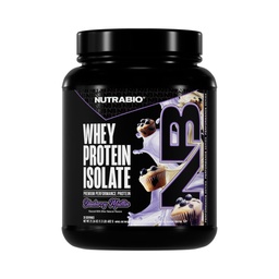 NutraBio 100% vadakuvalk isolaatvalgu pulber, 25 g valku koos täieliku aminohappeprofiiliga, mitte-GMO, soja & gluteenivaba, madala kalorsusega vadakuvalgu pulber, mustika muffin, 2 lbs