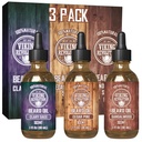 Viking Revolution Beard Oil for Men 3 Pack - Natural Men Beard Oil Variety Set - Sandalwood, Männi ja Cedar, Clary Sage lõhnad - Habeme konditsioneerimine ja niisutamine tervele habemele (3 Pack, 1oz)