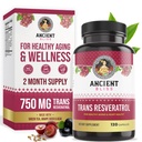 Ancient Bliss Resveratrool Võimas antioksüdantide täiendus rohelise tee, viinamarjade seemne ekstrakt tervisliku vananemise jaoks meestele ja naistele