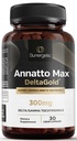 Sunergetic Premium Annatto Tokotrienol Supplement - koos DeltaGold - Tokotrienoolid Vitamiin E 300 mg - toetab maksa, immuunsüsteemi ja südame tervist - Delta + Gamma tokotrienoolid (30 vedelat kapslit)