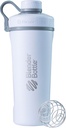 BlenderBottle Radian Shaker Cup Isoleeritud roostevabast terasest veepudel traadi viskiga, 26-kordne, Matt White