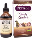 AMBER NATURALZ Petizol lihtsalt mugavus Taimne toidulisand koertele, lindudele, küülikule | Toetus juhuslikele ebamugavustele ja normaalsele kehatemperatuurile | 4 Vedelik klaaspudel | Valmistatud USA-s