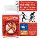 SPORTLEGS Fast Fitness Boost Pre Workout meestele ja naistele, piimhappe lisand, spordi kestvuskütus, kestvuslisandid jooksjatele - NSF sertifitseeritud sport, 120-kapsli pudel, pakend 1
