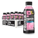 Proteiin2o 15g Vadakuvalk Isolaathüdraat Jook Plus Energia ja fookus, 350mg elektrolüüte, Vitamiinid B5 & B6, Suhkruvaba, Puuvillane Kommid, 16,9 oz Pudel (Pack of 12)