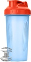 Mr. Pen- Shaker pudelid valgusegudele, 28 oz, 1 Pack, sinine oranži ülaosaga, valgu raputuspudel traadiga viskiball, Blender pudel